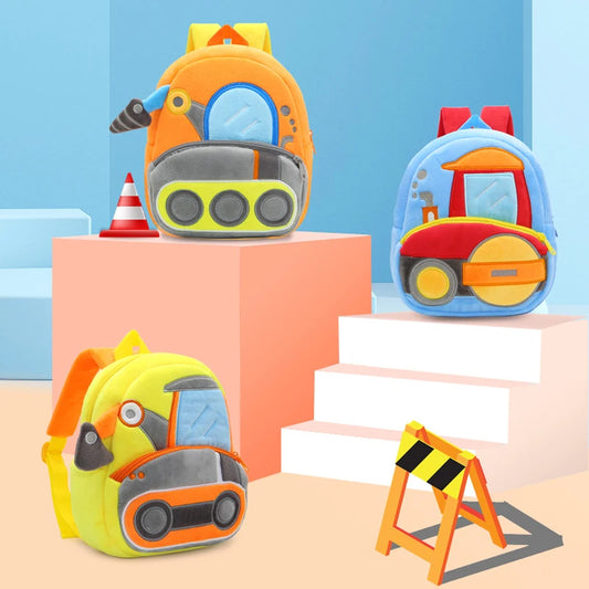 Kids Plush Truck and Builders Backpacks