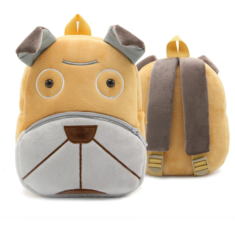 Plush Cartoon Zoo Animals Kids Backpack