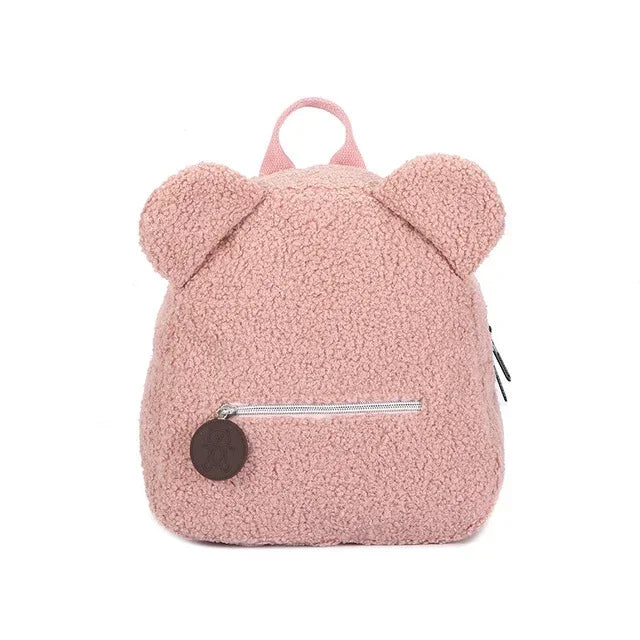 Fluffy Bear Ear Kids Backpack
