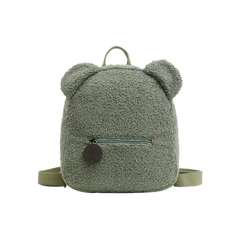 Fluffy Bear Ear Kids Backpack