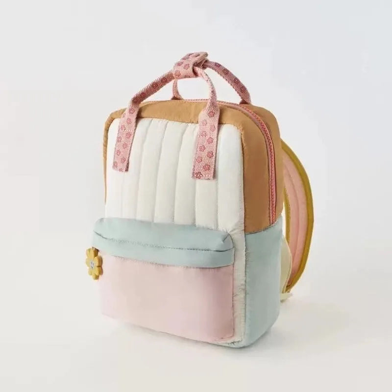 Girls Quilted Flower Toddler Backpack
