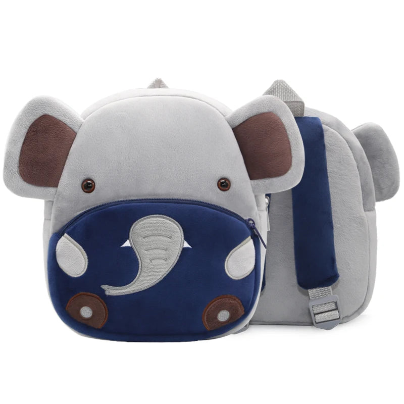 Plush Cartoon Zoo Animals Kids Backpack