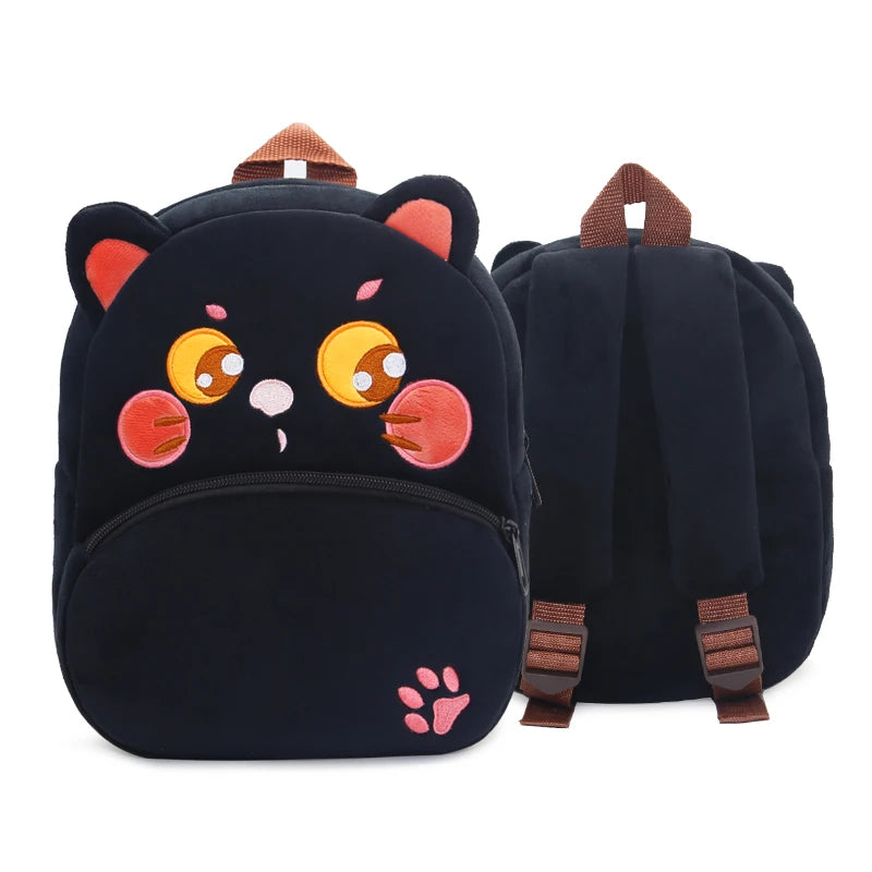 Plush Cartoon Zoo Animals Kids Backpack