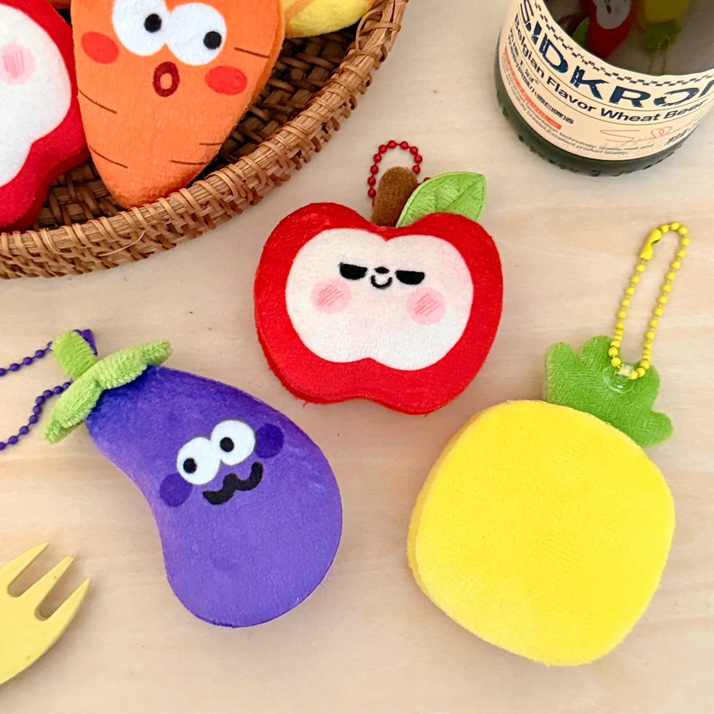 Food & Fruit Plush Bag Charm