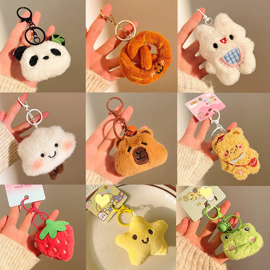 Cartoon Character Plush Bag Charm Keychain