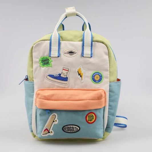 Kids Lightweight Canvas Toddler Backpack With Stickers and Stamps