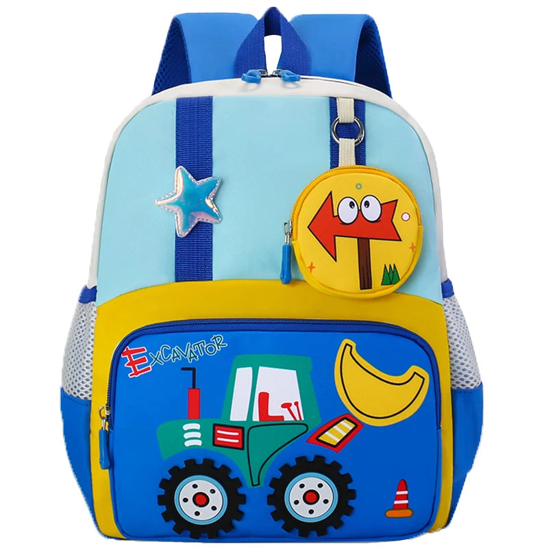 Cartoon Engineering Vehicle Backpack