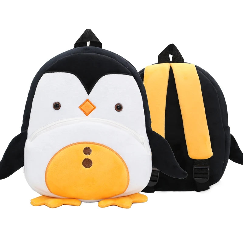 Plush Cartoon Zoo Animals Kids Backpack