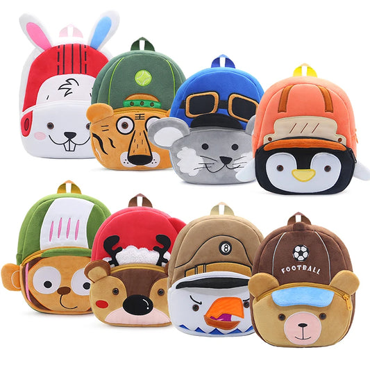 Kids Plush Animal Sports Backpack