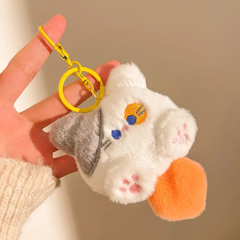 Cartoon Character Plush Bag Charm Keychain