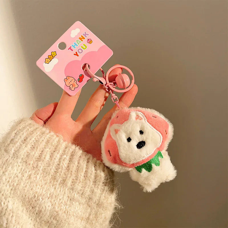 Cartoon Character Plush Bag Charm Keychain