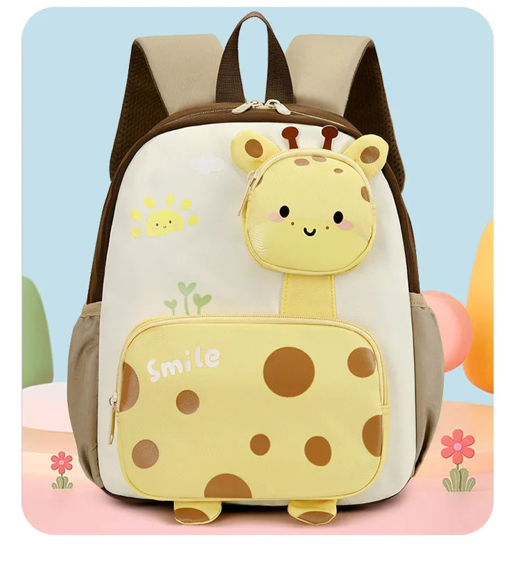 Cute Coloured Giraffe Kids Backpack
