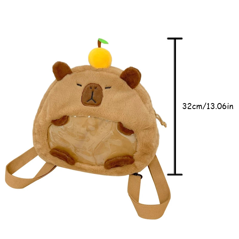 Kids Plush Capybara Backpack