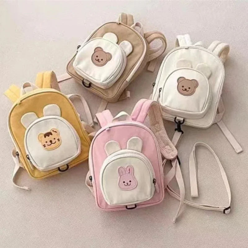 Kuwaii Bunny and Bear Anti-Lost Toddler Backpack – Safety Harness for 0–3 Years